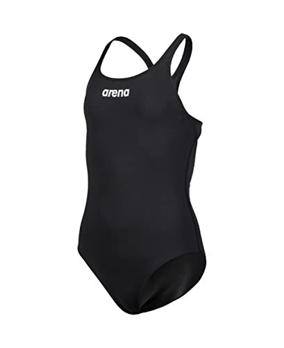 ARENA Mädchen Girl's Team Swimsuit Swim Pro Solid Badeanzüge, Black-white, 164 EU