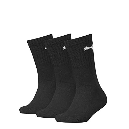 PUMA Unisex-Child Junior Sport (3 Pack) Socks, Black, 31/34 (3er Pack)