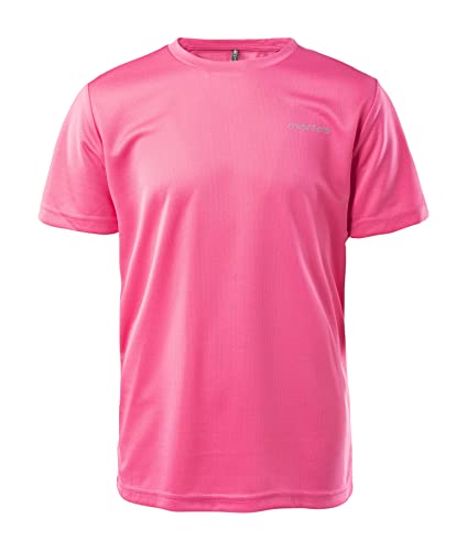 martes Girl's Solan JRG Funktionsshirt | Sport Trainingsshirt | Laufshirt | Kurzarm Mesh T-Shirt, Hot Pink/Reflective, 158