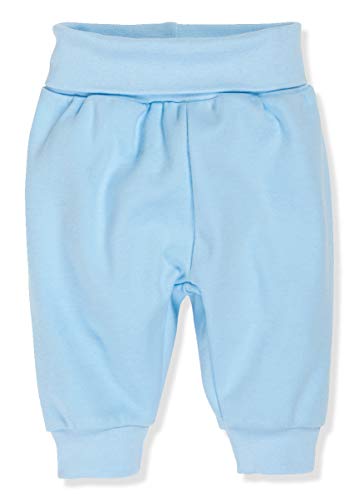 Schnizler Kinder Pump-Hose aus 100% Baumwolle, komfortable und hochwertige Baby-Hose mit elastischem Bauchumschlag, Blau (Bleu 17), 44
