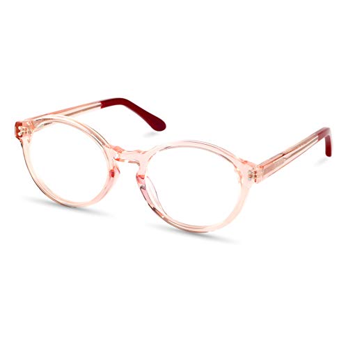 Kinder Brille Blaulichtschutz Blaulichtfilter ohne Sehstärke UV400 Schutz Unisex für Jungen und Mädchen Robust - auswechselbare Gläser - Modell Tiger in Rosa Rot