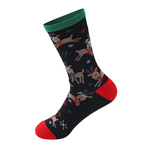 1 Paar Kinder/Erwachsene Weihnachten Socken Baumwolle Damensocken Bequeme Socken Weihnachtssocken Christmas Socks Weihnachtsmotiv Socken Mix Design für Damen Mädchen
