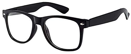 Boolavard Kids Nerd Brille Clear Lens Geek Fake Brillen für Mädchen Jungen Brillen Alter 4-12 (Schwarz)