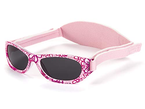 Kiddus Baby Sonnenbrille für Jungen und Mädchen. Von 0 Monaten bis 2 Jahren. 100% UV400-Schutz gegen ultraviolette Sonnenstrahlen. Mit verstellbarem weichen Riemen