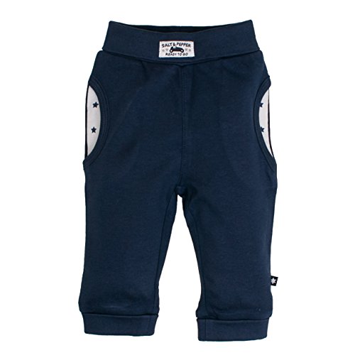 Salt & Pepper Baby-Jungen NB Trousers Ready Uni Hose, Blau (Navy 460), 68