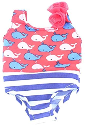 QIANG Einteilige Wal Swimwear Sommer-Badeanzug for 18 Zoll American Girl Puppe Lernen (Color : Swimwear)