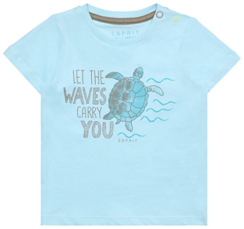ESPRIT KIDS Baby-Jungen RL1021204 T-Shirt, Blau (Light Sea 407), 74