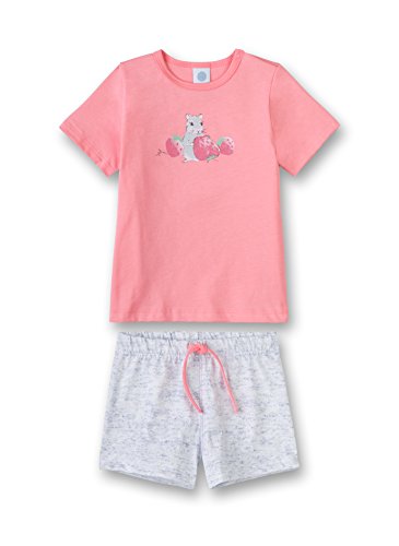 Sanetta Baby-Mädchen Pyjama Short Zweiteiliger Schlafanzug, Rot (Coral Light 3937.0), 74