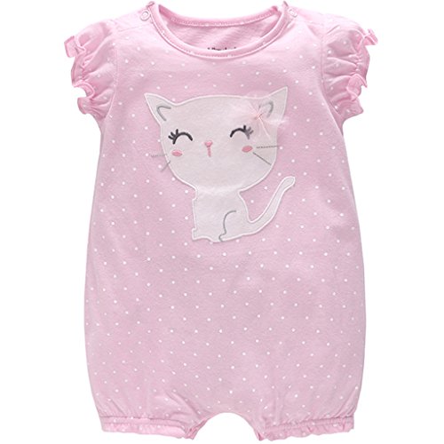 Baby Sommer Spieler Strampler Mädchen Baby-Schlafanzüge Katzen-Outfits 12-18 Monate