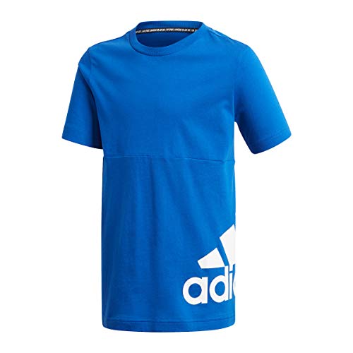 adidas Must Haves Big Logo T-Shirt Kids Blau Weiss