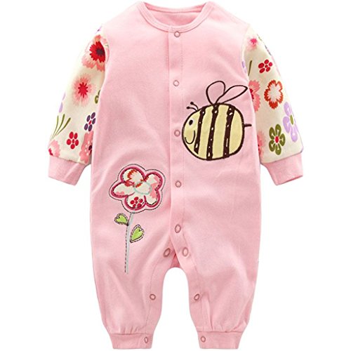 Baby Mädchen Strampler Spielanzug Schlafanzug Säugling Baumwolle Overalls Baby-Nachtwäsche, 3-6 Monate