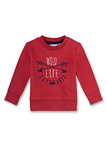 Sanetta Baby-Jungen 114087 Sweatshirt, Rot (Faded Cayenne 3986), 62