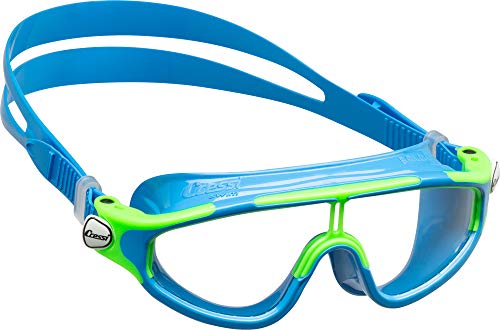 Cressi Baloo Goggles - Schwimmbrille Für Kinder von 7/15 Jahren, Hellblau/Limette Weiß , Einheitsgröße