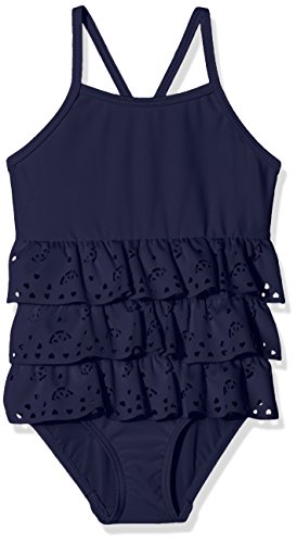 NAME IT Baby-Mädchen mini Badeanzug Nmfzulisa Swimsuit, Blau (Peacoat), Gr. 86/92 (1/2 Jahre)