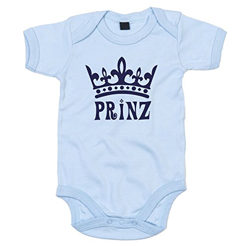 Baby Body - Prinz - von SHIRT DEPARTMENT, hellblau-dunkelblau, 50-62