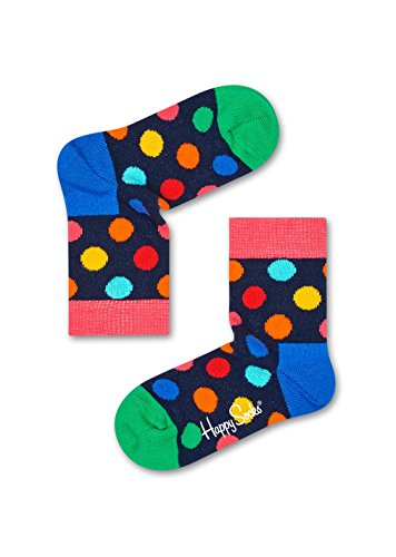 Happy Socks Jungen Big Dot sokken voor kinderen Socken, Blau Multi, 4-6 Jahre EU