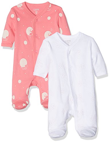 Care Baby-Mädchen Schlafstrampler, 2er Pack, Mehrfarbig (Camellia Rose 531), 24 Monate (Herstellergröße: 92 )
