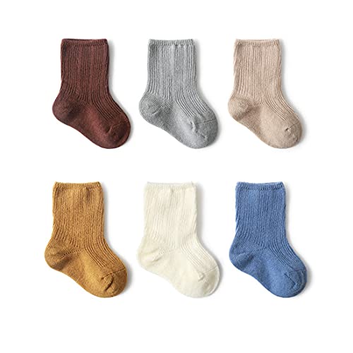 FYGOOD Unisex - Baby Socken Erstlingssöckchen, 6er Set Gemischtes Paket A XS(0-6 Monate)
