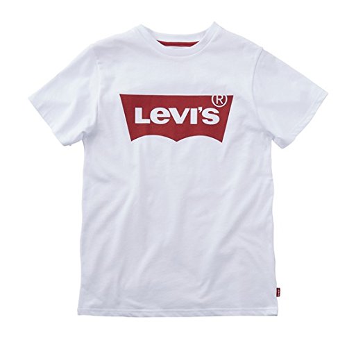 Levi's Kids Jungen Ss-Tee Nos T-Shirt, Weiß (White 01), 98 (Herstellergröße: 3A)