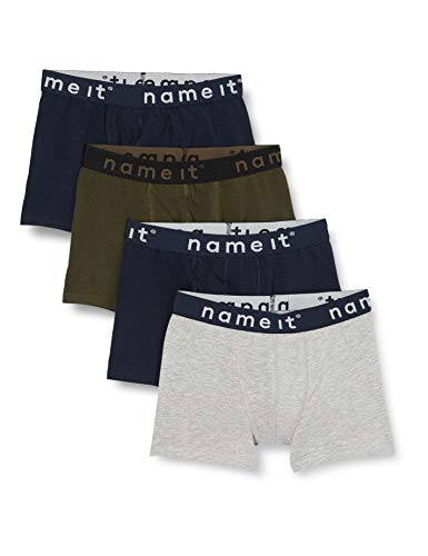 NAME IT Jungen Nkmboxer 4p Forest Night Noos Boxershorts, 158-164 (4er Pack)
