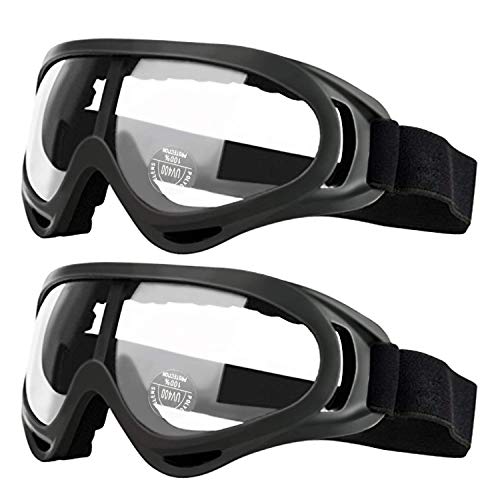 2er Pack Schutzbrille für Kinder Erwachsene Schutzbrillen Arbeit mit Windbeständigkeit und UV400-Schutz Perfekt für Labor, Radfahren, Skifahren, Bergsteigen