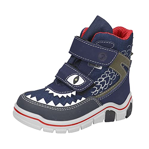 RICOSTA Jungen Boots LUGA, Weite: Weit (WMS),Sympatex,Blinklicht,Winterboots,Outdoor-Kinderschuhe,Kids,Nautic/Ozean (174),28 EU / 10 Child UK
