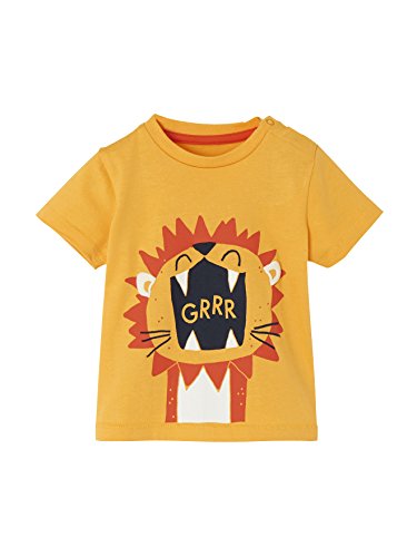 Vertbaudet Jungen Baby T-Shirt, Löwe Sonnengelb 68