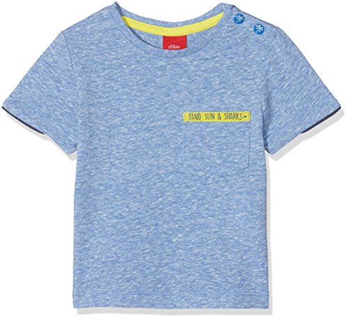 s.Oliver Baby-Jungen 65.805.32.5179 T-Shirt, Blau (Blue Melange 55w3), 62