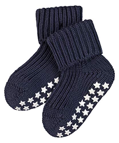 FALKE Unisex Baby Hausschuh-Socken Catspads Cotton, Baumwolle, 1 Paar, Blau (Dark Marine 6170), 1-6 Monate (62-68cm)