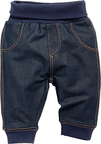 Schnizler Unisex Baby Baby Sweat-Hose Jeans-Optik 800931, 7 - Blau, 98