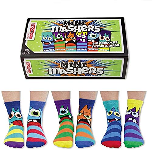 Oddsocks Mini Mashers Socken im 6er Set - Strumpf, Gr. 27-30,5