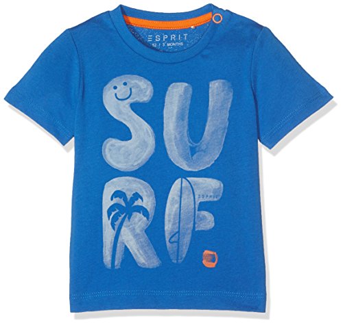 ESPRIT KIDS Baby-Jungen Tee T-Shirt, Weiß (Electric Blue 445), 62