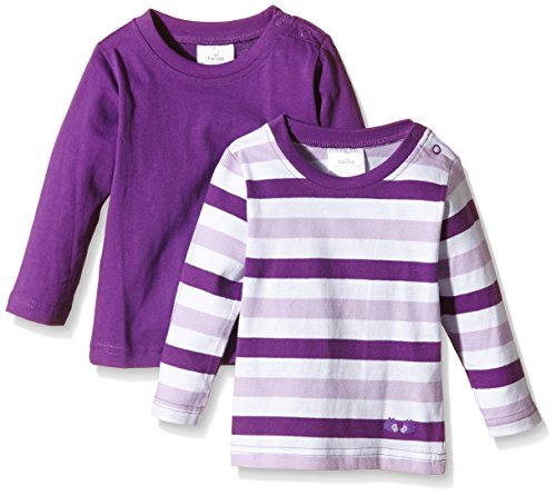 Twins Baby - Mädchen Langarmshirt im 2er Pack, Violett (Amaranth Purple 193536), 0-2 Monate (Herstellergröße: 50)