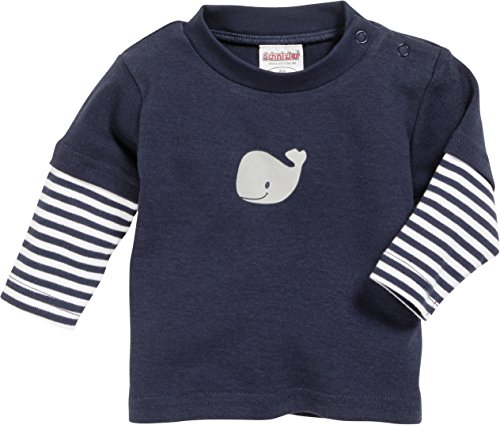 Schnizler Baby-Unisex Sweat-Shirt Interlock Wal Sweatshirt, Blau (Marine/weiß 171), 74