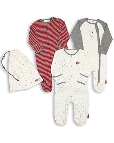The Essential One - Baby Unisex Schlafanzuge/Schlafanzug/Einteiler/Strampler (3-er Pack mit Beutel) 50/56cm ESS78