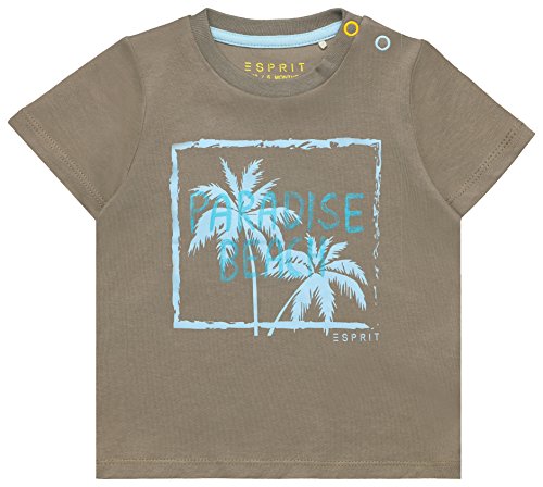 ESPRIT KIDS Baby-Jungen RL1013204 T-Shirt, Grün (Pale Khaki 566), 86