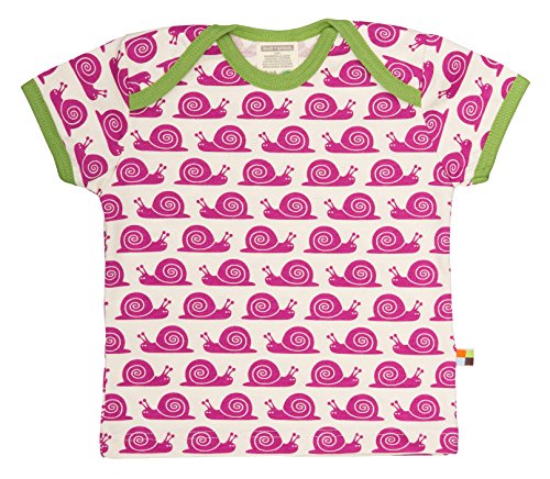 Loud + Proud Unisex - Baby T-Shirts Tierdruck 204, Violett (Fuchsia fu), 62/68