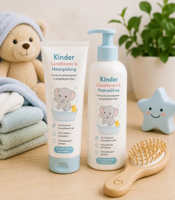 Conditioner und Haarspülung für Kinder zur sanften Haarpflege und für eine leichtere Kämmbarkeit der Kinderhaare