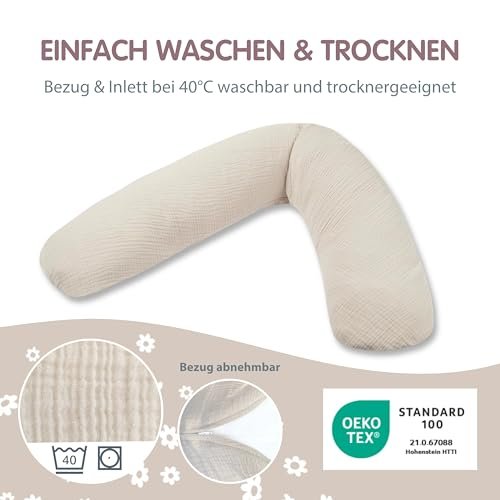 Theraline Dodo Pillow Premium Bezug und Inlett waschbar bei 40 Grad